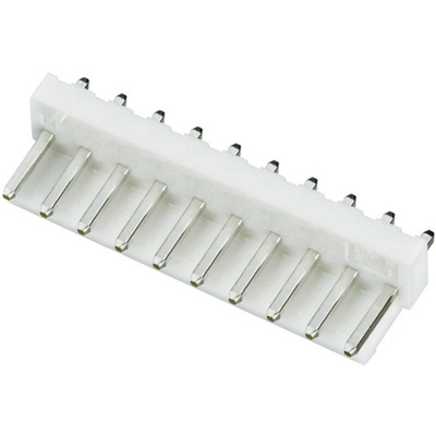 JST VH Series Top Entry Through Hole PCB Header, 10 Contact(s), 3.96mm Pitch, 1 Row(s), Shrouded