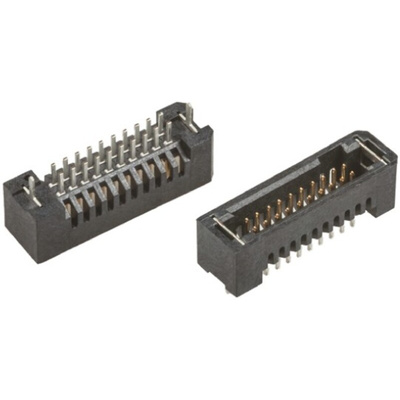 Samtec TFM Series Straight Through Hole PCB Header, 20 Contact(s), 1.27mm Pitch, 2 Row(s), Shrouded