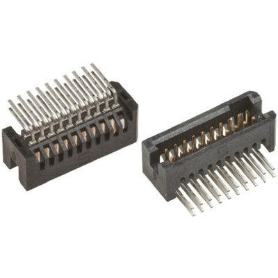Samtec TFM Series Right Angle Through Hole PCB Header, 30 Contact(s), 1.27mm Pitch, 2 Row(s), Shrouded