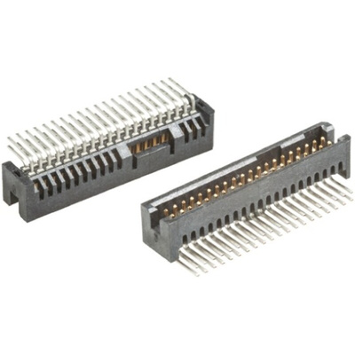 Samtec TFML Series Right Angle Through Hole PCB Header, 40 Contact(s), 1.27mm Pitch, 2 Row(s), Shrouded