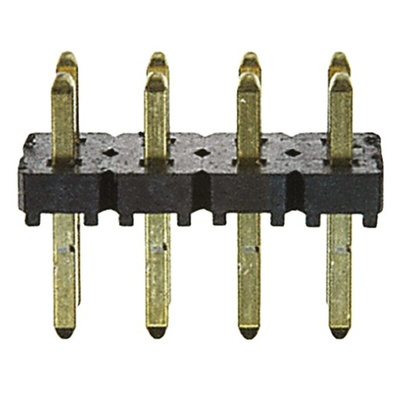Samtec TLW Series Straight Through Hole Pin Header, 8 Contact(s), 2.54mm Pitch, 2 Row(s), Unshrouded