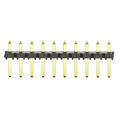 Samtec TLW Series Straight Through Hole Pin Header, 10 Contact(s), 2.54mm Pitch, 1 Row(s), Unshrouded