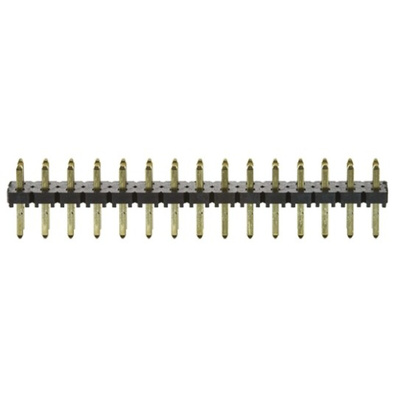 Samtec TLW Series Straight Through Hole Pin Header, 30 Contact(s), 2.54mm Pitch, 2 Row(s), Unshrouded