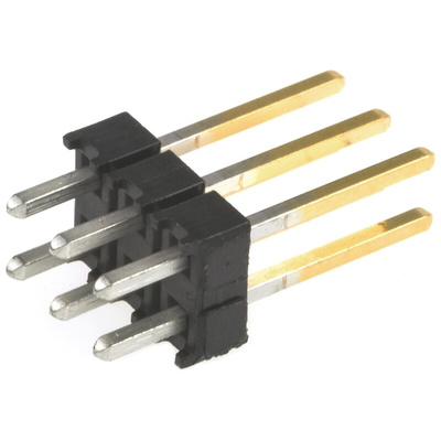 Samtec TSW Series Straight Through Hole Pin Header, 6 Contact(s), 2.54mm Pitch, 2 Row(s), Unshrouded