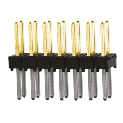 Samtec TSW Series Straight Through Hole Pin Header, 14 Contact(s), 2.54mm Pitch, 2 Row(s), Unshrouded