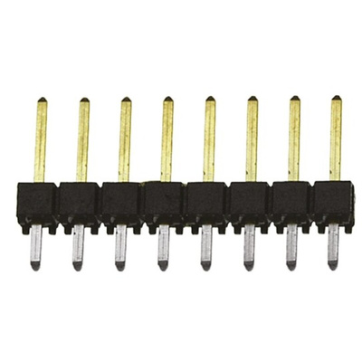 Samtec TSW Series Straight Through Hole Pin Header, 8 Contact(s), 2.54mm Pitch, 1 Row(s), Unshrouded
