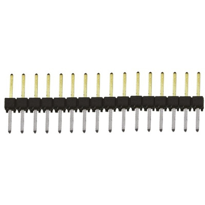 Samtec TSW Series Straight Through Hole Pin Header, 16 Contact(s), 2.54mm Pitch, 1 Row(s), Unshrouded