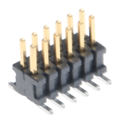 Samtec FTSH Series Straight Surface Mount Pin Header, 12 Contact(s), 1.27mm Pitch, 2 Row(s), Unshrouded