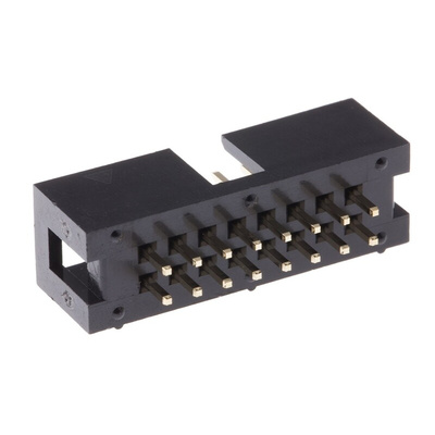 Wurth Elektronik WR-BHD Series Straight Through Hole PCB Header, 16 Contact(s), 2.54mm Pitch, 2 Row(s), Shrouded