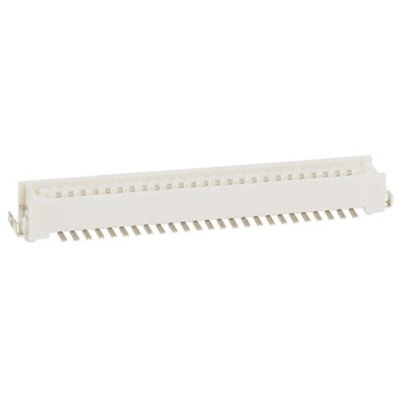 Hirose DF9 Series Straight Surface Mount PCB Header, 51 Contact(s), 1.0mm Pitch, 2 Row(s), Shrouded