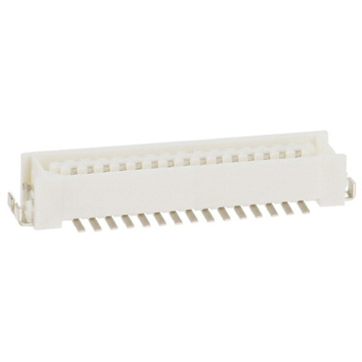Hirose DF9 Series Straight Surface Mount PCB Header, 31 Contact(s), 1.0mm Pitch, 2 Row(s), Shrouded