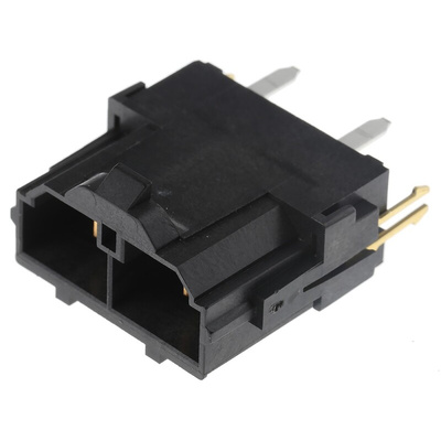 Molex Mini-Fit Sr. Series Straight Through Hole PCB Header, 2 Contact(s), 10.0mm Pitch, 1 Row(s), Shrouded