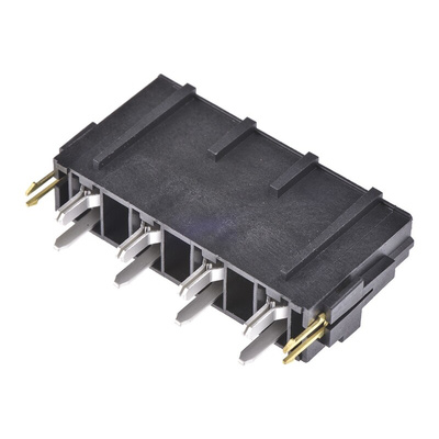 Molex Mini-Fit Sr. Series Straight Through Hole PCB Header, 4 Contact(s), 10.0mm Pitch, 1 Row(s), Shrouded
