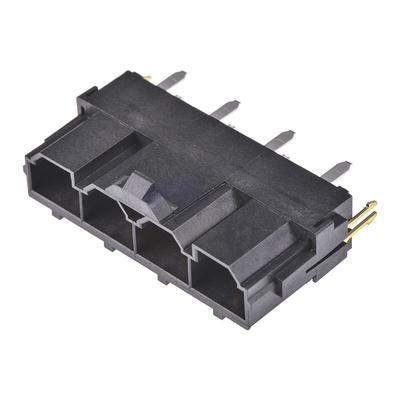 Molex Mini-Fit Sr. Series Straight Through Hole PCB Header, 4 Contact(s), 10.0mm Pitch, 1 Row(s), Shrouded
