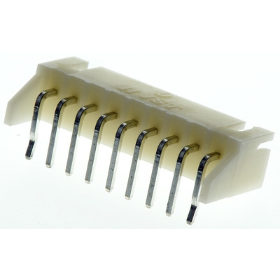 JST XH Series Right Angle Through Hole PCB Header, 9 Contact(s), 2.5mm Pitch, 1 Row(s), Shrouded