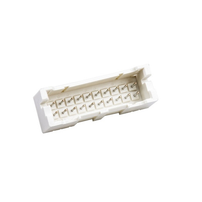 JST XAD Series Straight Through Hole PCB Header, 20 Contact(s), 2.5mm Pitch, 2 Row(s), Shrouded