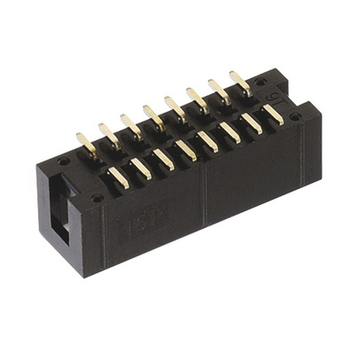 Wurth Elektronik WR-BHD Series Straight Through Hole PCB Header, 14 Contact(s), 2.54mm Pitch, 2 Row(s), Shrouded