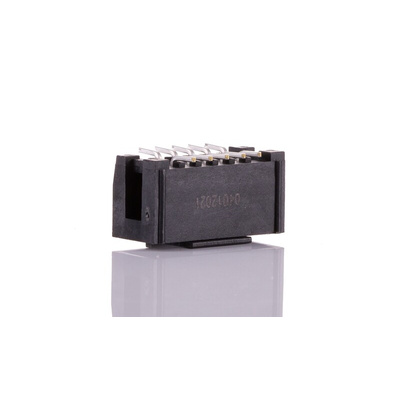 3M D2500 Series Straight Surface Mount PCB Header, 10 Contact(s), 2.54mm Pitch, 2 Row(s), Shrouded