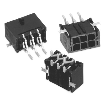Wurth Elektronik WR-MPC3 Series Right Angle Through Hole PCB Header, 6 Contact(s), 3.0mm Pitch, 2 Row(s), Shrouded