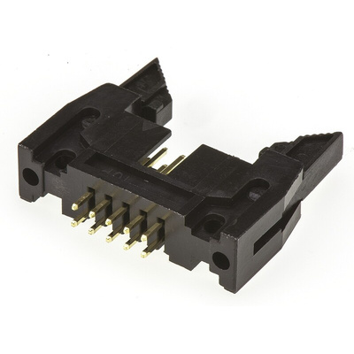 Amphenol T816 Series Straight Through Hole PCB Header, 10 Contact(s), 2.54mm Pitch, 2 Row(s), Shrouded
