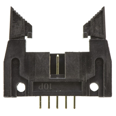 Amphenol T816 Series Straight Through Hole PCB Header, 10 Contact(s), 2.54mm Pitch, 2 Row(s), Shrouded