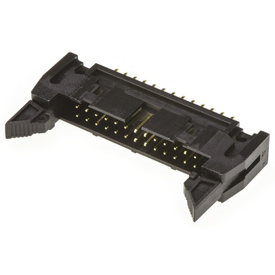 Amphenol T816 Series Straight Through Hole PCB Header, 26 Contact(s), 2.54mm Pitch, 2 Row(s), Shrouded
