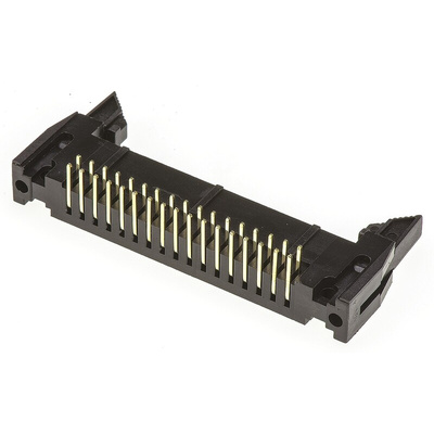 Amphenol ICC T816 Series Right Angle Through Hole PCB Header, 34 Contact(s), 2.54mm Pitch, 2 Row(s), Shrouded