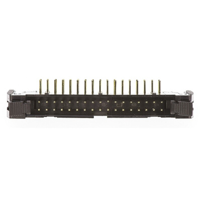 Amphenol ICC T816 Series Right Angle Through Hole PCB Header, 34 Contact(s), 2.54mm Pitch, 2 Row(s), Shrouded