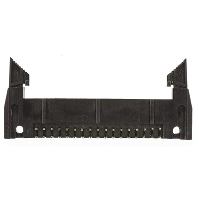 Amphenol ICC T816 Series Right Angle Through Hole PCB Header, 34 Contact(s), 2.54mm Pitch, 2 Row(s), Shrouded
