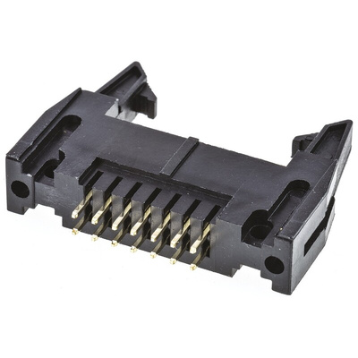 Amphenol T816 Series Straight Through Hole PCB Header, 14 Contact(s), 2.54mm Pitch, 2 Row(s), Shrouded
