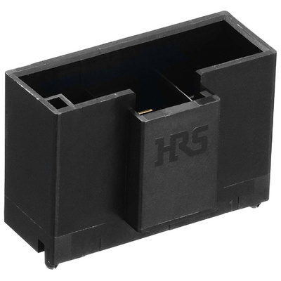 Hirose DF60 Series Straight Through Hole PCB Header, 2 Contact(s), 10.16mm Pitch, 1 Row(s), Shrouded