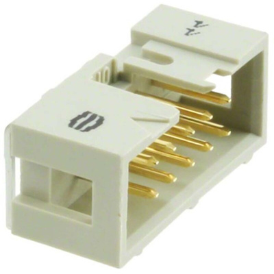 Harting SEK 18 Series Right Angle Through Hole PCB Header, 10 Contact(s), 2.54mm Pitch, 2 Row(s), Shrouded