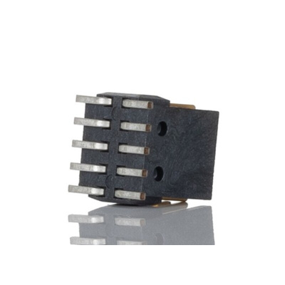 Samtec FTSH Series Straight Surface Mount Pin Header, 10 Contact(s), 1.27mm Pitch, 2 Row(s), Unshrouded