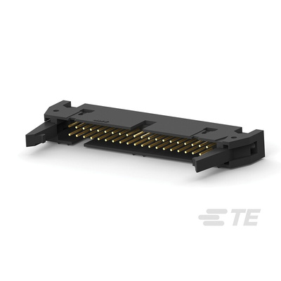 TE Connectivity AMP-LATCH Series Straight Through Hole PCB Header, 40 Contact(s), 2.54mm Pitch, 2 Row(s), Shrouded