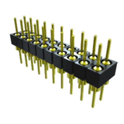 Samtec TD Series Through Hole Pin Header, 64 Contact(s), 2.54mm Pitch, 2 Row(s), Unshrouded