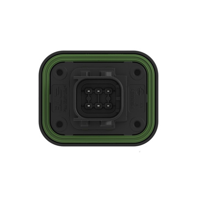 TE Connectivity 1-23774 Series Vertical Panel Mount PCB Header, 6 Contact(s), 6mm Pitch, 2 Row(s), Shrouded