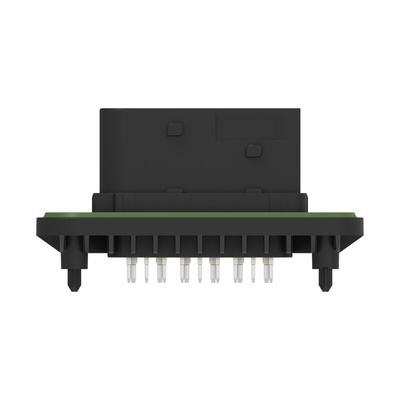 TE Connectivity 1-23781 Series Vertical Panel Mount PCB Header, 15 Contact(s), 6mm Pitch, 2 Row(s), Shrouded