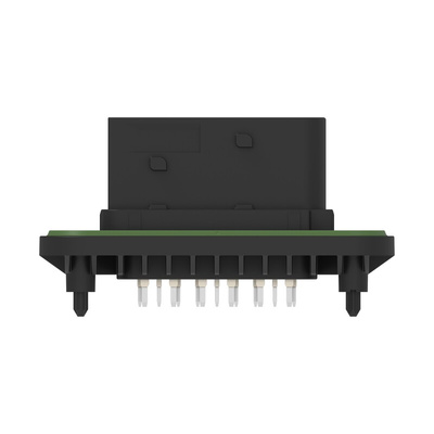 TE Connectivity 1-23781 Series Vertical Panel Mount PCB Header, 15 Contact(s), 6mm Pitch, 2 Row(s), Shrouded