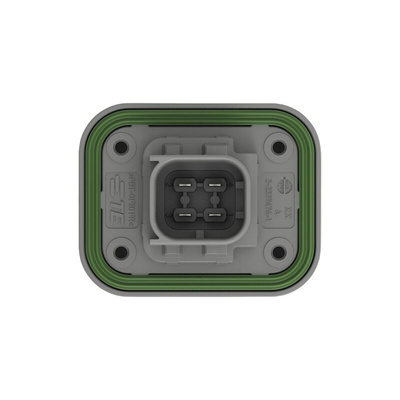 TE Connectivity 2-23774 Series Vertical Panel Mount PCB Header, 4 Contact(s), 6mm Pitch, 2 Row(s), Shrouded