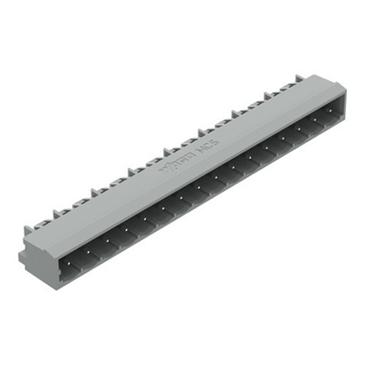 Wago 231 Series Angled PCB Mount PCB Header, 16 Contact(s), 5mm Pitch, 1 Row(s), Shrouded