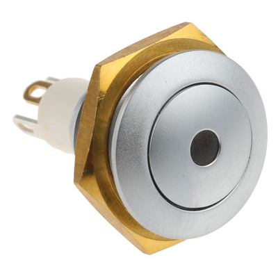 ITW 57 Single Pole Single Throw (SPST) Momentary Red LED Miniature Push Button Switch, IP67, 16.1mm, Panel Mount, 125V