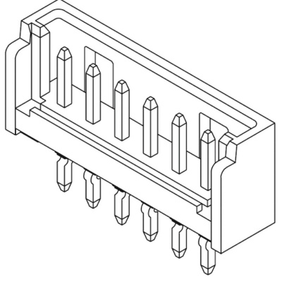 Molex SlimStack Series Straight Through Hole PCB Header, 4 Contact(s), 2.0mm Pitch, 1 Row(s), Shrouded