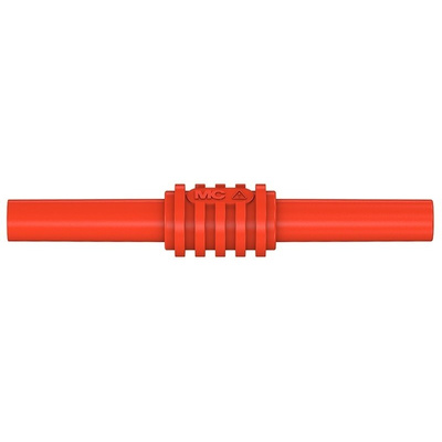 Staubli Red, Female Banana Coupler With Brass contacts and Nickel Plated - Socket Size: 4mm
