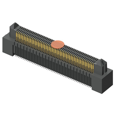 Samtec ERM5 Series Straight Surface Mount PCB Header, 140 Contact(s), 0.5mm Pitch, 2 Row(s), Shrouded