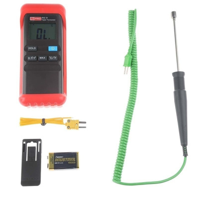 RS PRO Thermometer Kit RS51 Thermometer, Type K & T Probe