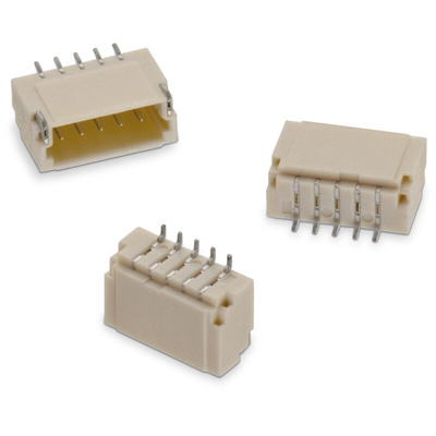 Wurth Elektronik WR-WTB Series Straight Surface Mount PCB Header, 8 Contact(s), 1.0mm Pitch, 1 Row(s), Shrouded