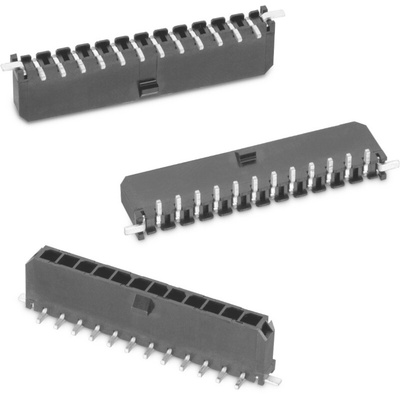 Wurth Elektronik WR-MPC3 Series Straight Surface Mount PCB Header, 4 Contact(s), 3.0mm Pitch, 1 Row(s), Shrouded