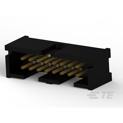 TE Connectivity Straight Through Hole PCB Header, 16 Contact(s), 2.54mm Pitch, 2 Row(s), Shrouded