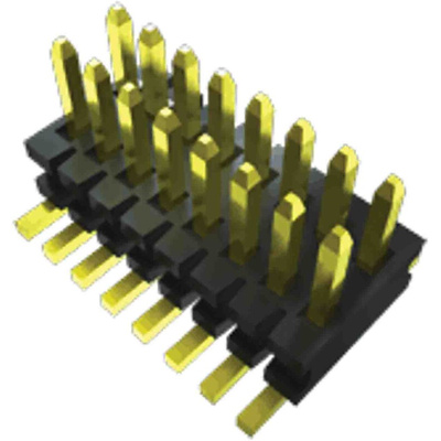 Samtec FTE Series Vertical Pin Header, 10 Contact(s), 0.8mm Pitch, 2 Row(s), Unshrouded