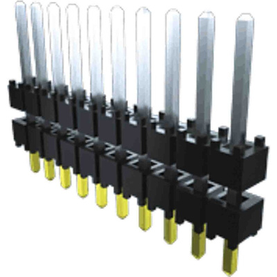 Samtec DW Series Straight Through Hole Pin Header, 1 Contact(s), 2.54mm Pitch, 1 Row(s), Unshrouded